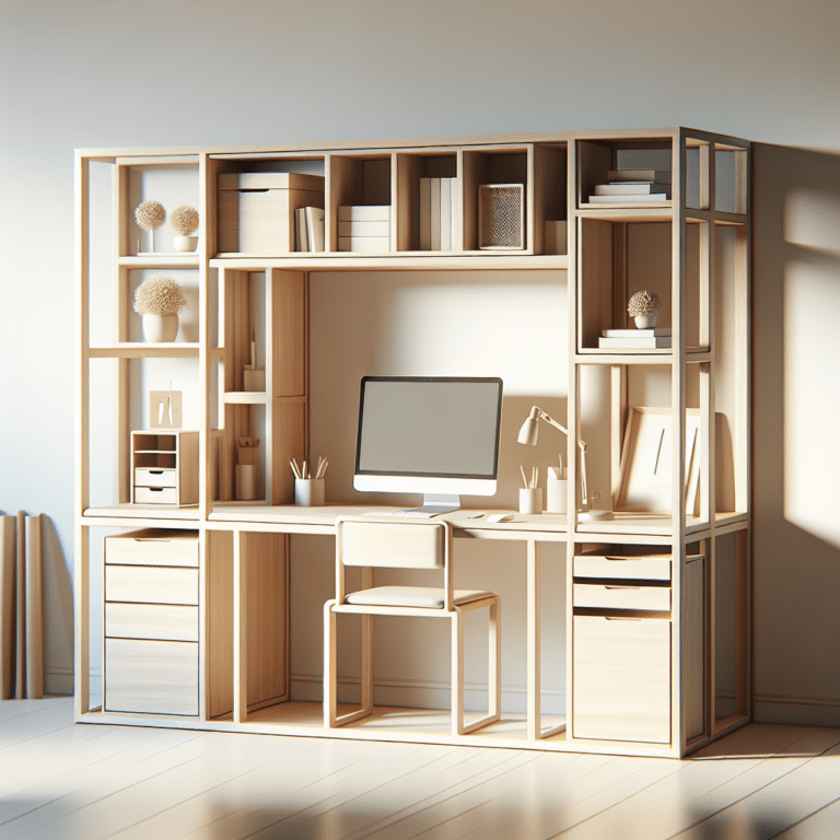 Small Desk with Storage for Home Office