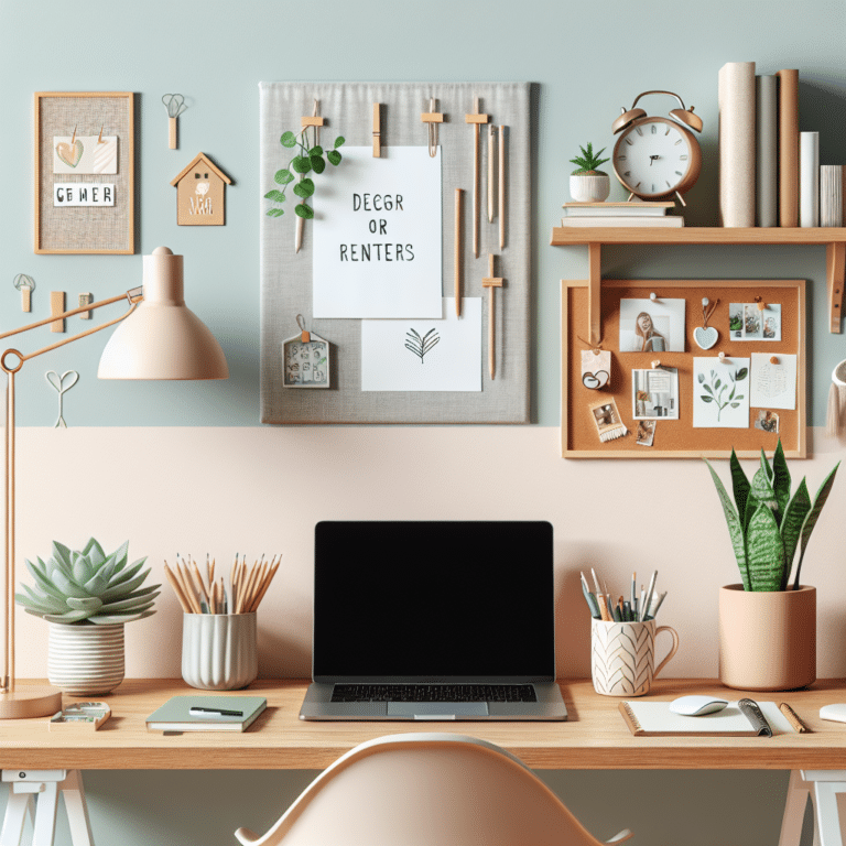 DIY Home Office Decor for Renters