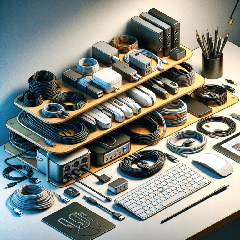 Sleek Cable Organizers for Desks