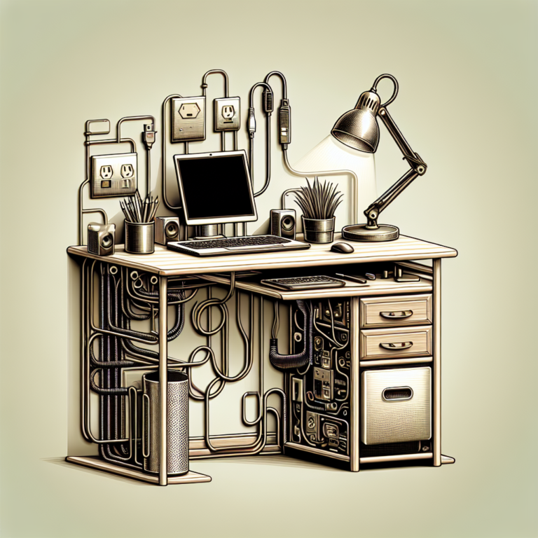 Hidden Wires for Small Desks